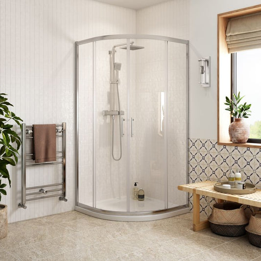aria 900mm 2 door quadrant shower enclosure 1, Alessio, chrome, Quadrant Shower Enclosures, Shower Enclosures, 1