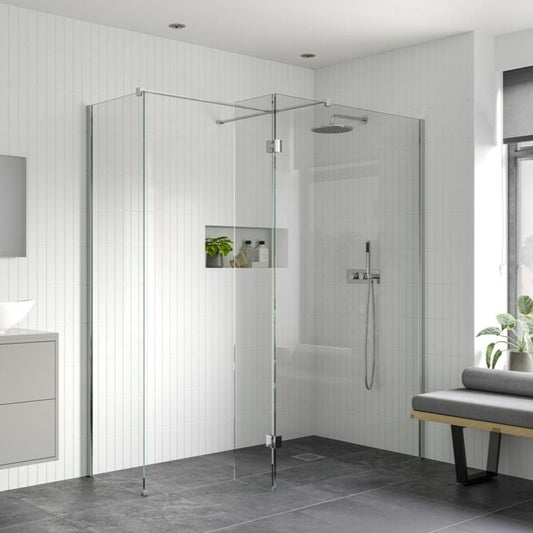 Rosa 1000mm Wetroom Panel, 300mm Rotatable Panel, 500mm Side Panel & Support Bar