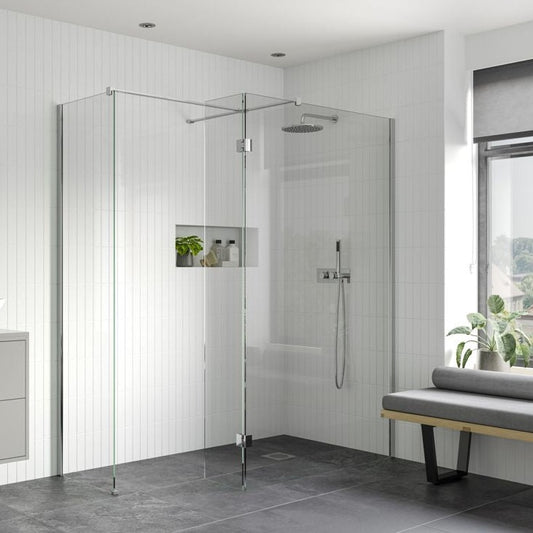 Rosa 1200mm Wetroom Panel, 300mm Rotatable Panel, 500mm Side Panel & Support Bar