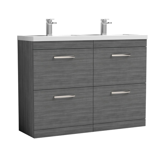 nuie 1200mm floor standing cabinet with double basinath032c, Nuie, Sink Vanity Unit, Basin Unit, 1