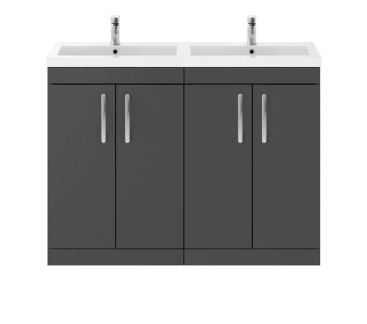 nuie 1200mm floor standing cabinet with double basinath075c, Nuie, Sink Vanity Unit, Basin Unit, 1