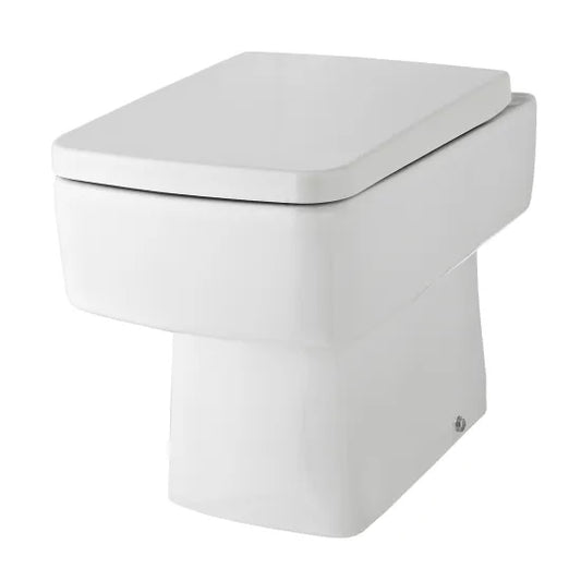 Fusion Fitted Square Back to Wall Toilet Pan & Seat