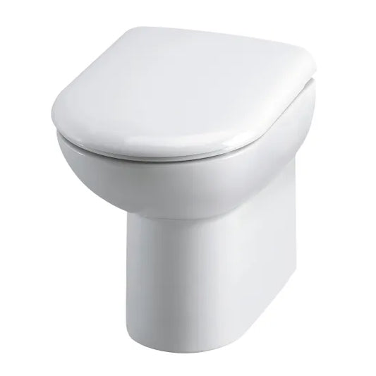 Fusion Fitted Round Back to Wall Toilet Pan & Seat