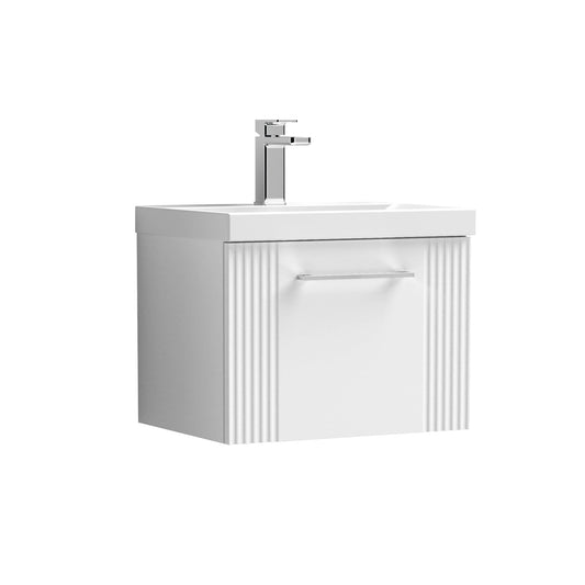 nuie 500mm wall hung single drawer vanity basin 1dpf191a, Nuie, Wall Hung Vanity Unit, 1