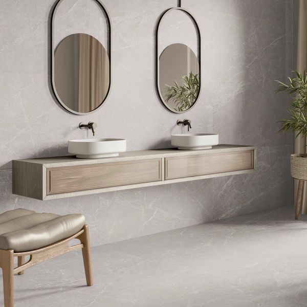 Signature Murano Grey Matt Marble Effect Tiles 1200x600 – Bath & Tile