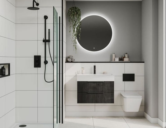 Fibo contemporary white contrast tile effect pk 2, Fibo Panels,  Plywood Wet Wall Panels, 1