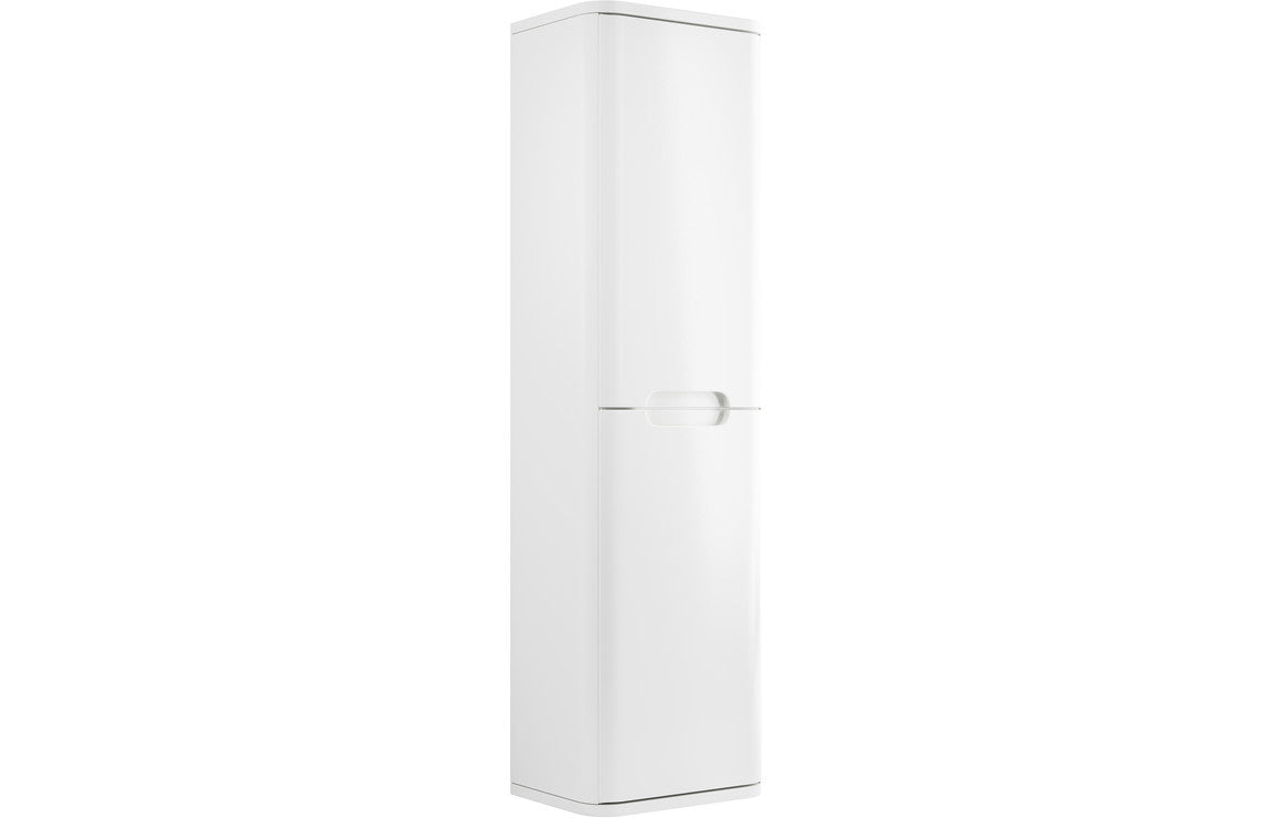 Calvino 350mm 2 Door Wall Hung Tall Unit - White Gloss