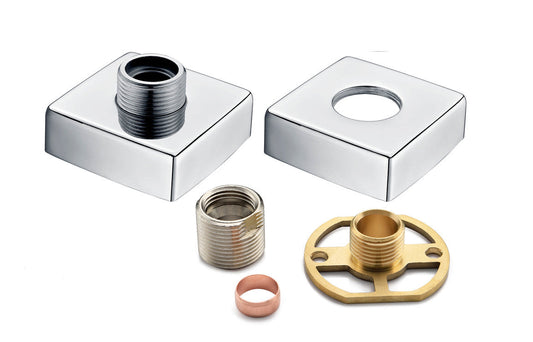 Square Exposed Shower Valve Fast Fitting Kit (Pair)