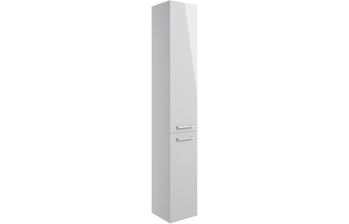 Valeria 350mm Floor Standing 2 Door Tall Unit - Grey Gloss