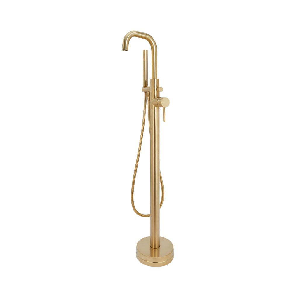 Core Freestanding Bath Shower Mixer Tap Brushed Brass