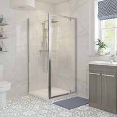 Aria 800mm Pivot Shower Door & 800mmSide Panel