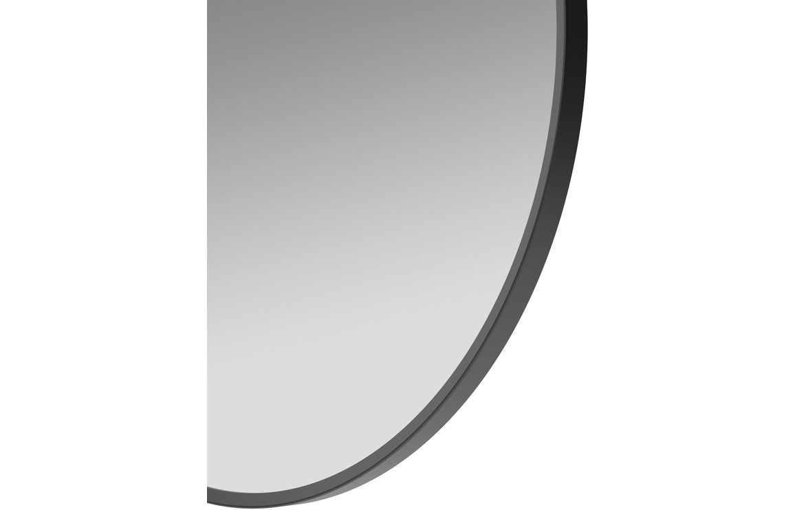Arto 600mm Round Mirror - Matt Black - bathandtile