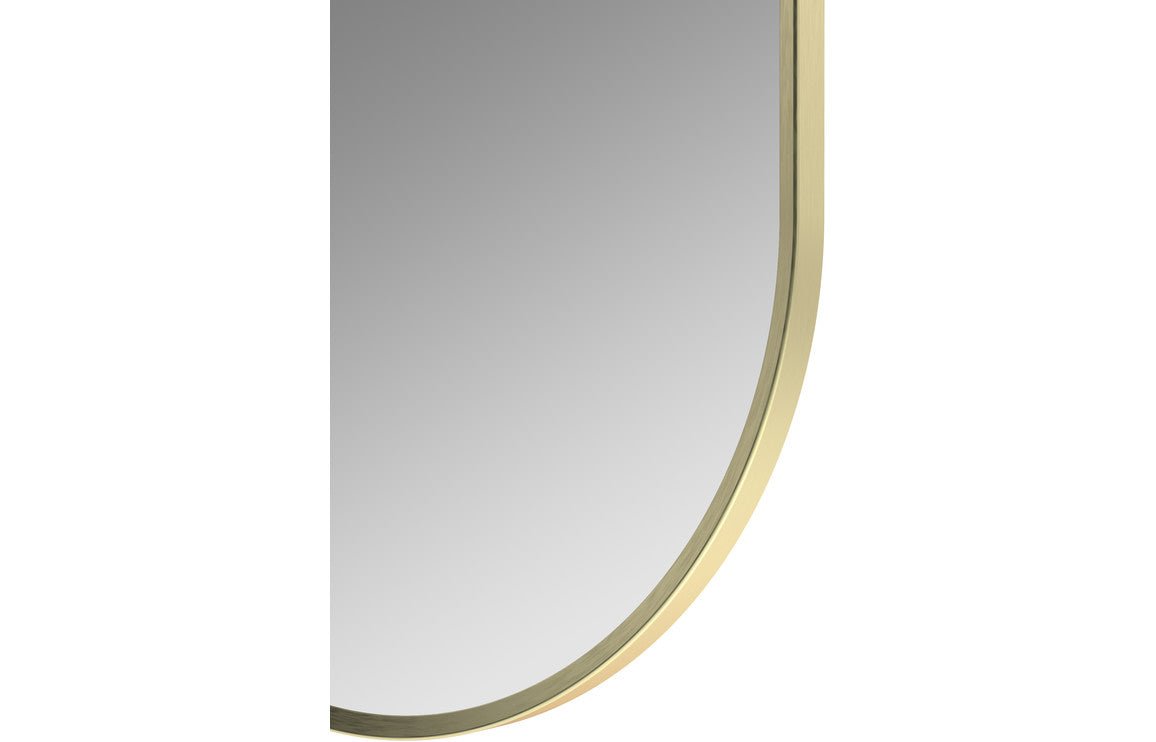 Arto 800x400mm Oblong Mirror - Brushed Brass - bathandtile