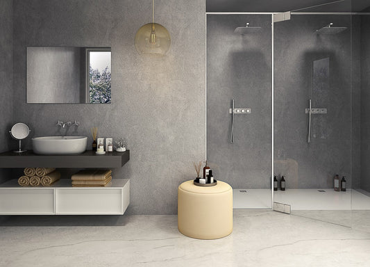 Cement 900mm Plywood Nu-lock Wet Wall Panel - bathandtile