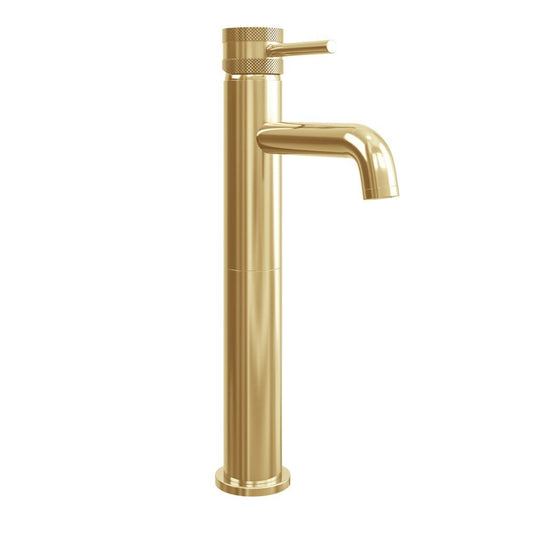 core tall mono basin mixer tap brushed brass, Scudo, Brushed Brass Basin Taps, Tall Basin Taps, Taps, 1