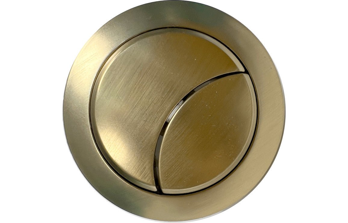 Dual Push Button Cover Brushed Brass - bathandtile