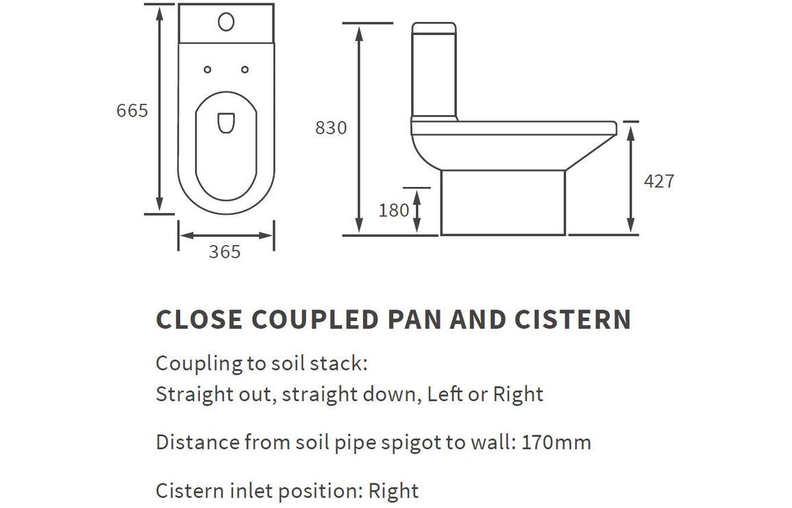 Elisa Basin And Close Coupled Toilet Set - bathandtile