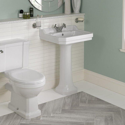 florence basin full pedestal 600x500mm 2th, Alessio, Basins, Full Pedestal Basin, 1