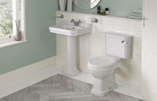 Florence Close Coupled WC & Standard Soft Close Toilet Seat - bathandtile