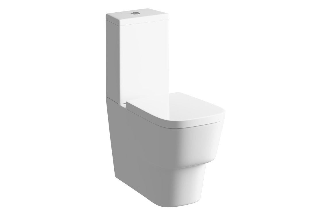 Lorenzo Close Coupled WC & Soft Close Toilet Seat - bathandtile
