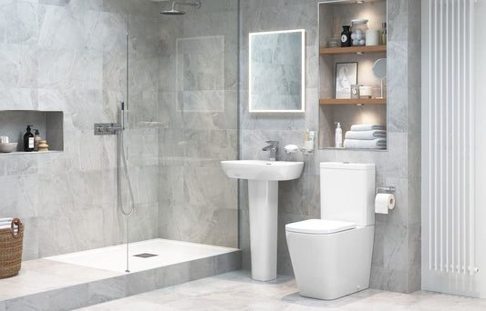 Luca Complete Shower Room Suite 1000x800mm Tray - bathandtile