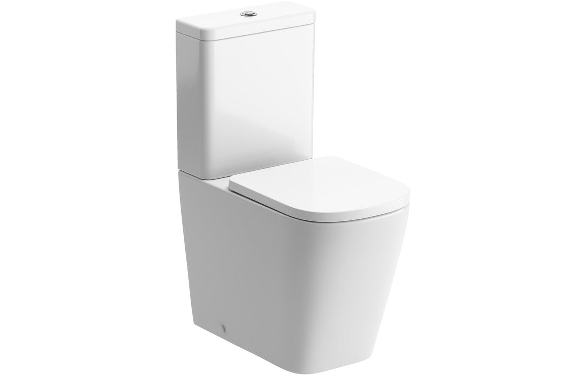Luca Rimless Close Coupled Fully Shrouded Short Projection WC & Soft Close Seat - bathandtile