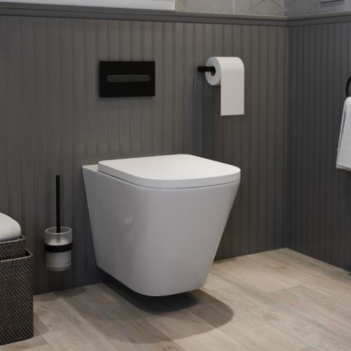 luca rimless wall hung wc soft close toilet seat, Alessio, Wall Hung Toilet, 1