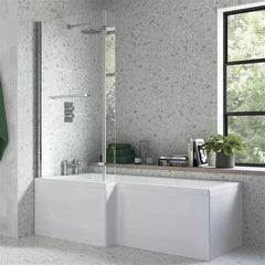 Lucio L Shape Shower Bath 1700x850x560mm (LH)