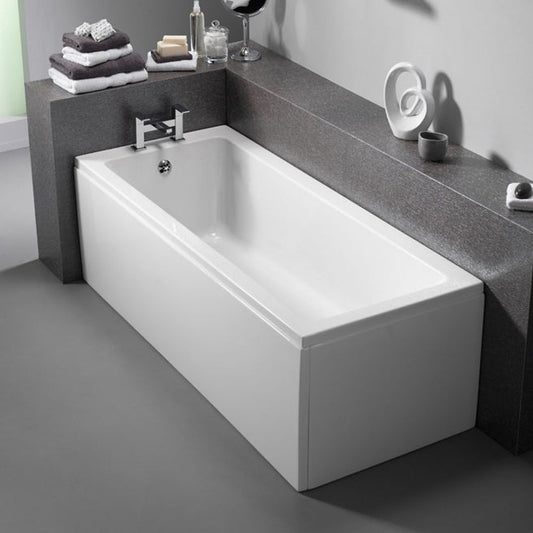 lucio square single ended supercast bath 1700x700x550mm, Baths, Straight Baths, Alessio, 1