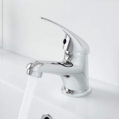 Marcell Chrome Mono Cloakroom Basin Mixer Tap & Waste