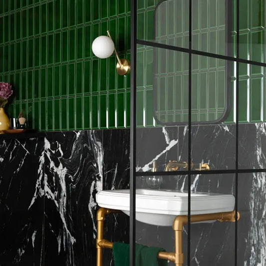 ingot verde crystal tiles 225x75mm, Ceramic Tiles, Metro  Tiles, Wall Tiles, Green Tiles, 1