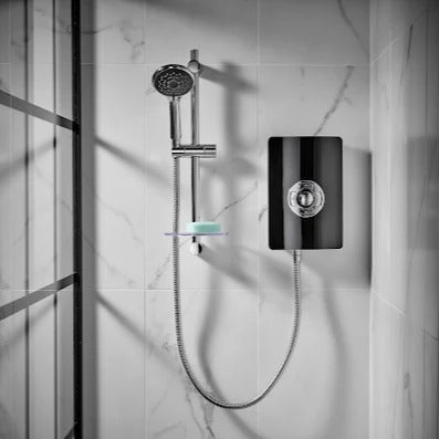 Triton Aspirante 8.5kW Contemporary Electric Shower - Black Gloss - bathandtile
