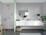 Fibo contemporary light grey tile effect pk 2, Fibo Panels,  Plywood Wet Wall Panels, 2