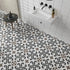 Bello Derby Matt Grey Patterned Floor Tiles 45x45mm