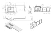 Anita 1242mm Basin & WC Unit Pack (RH) - Matt Graphite Grey