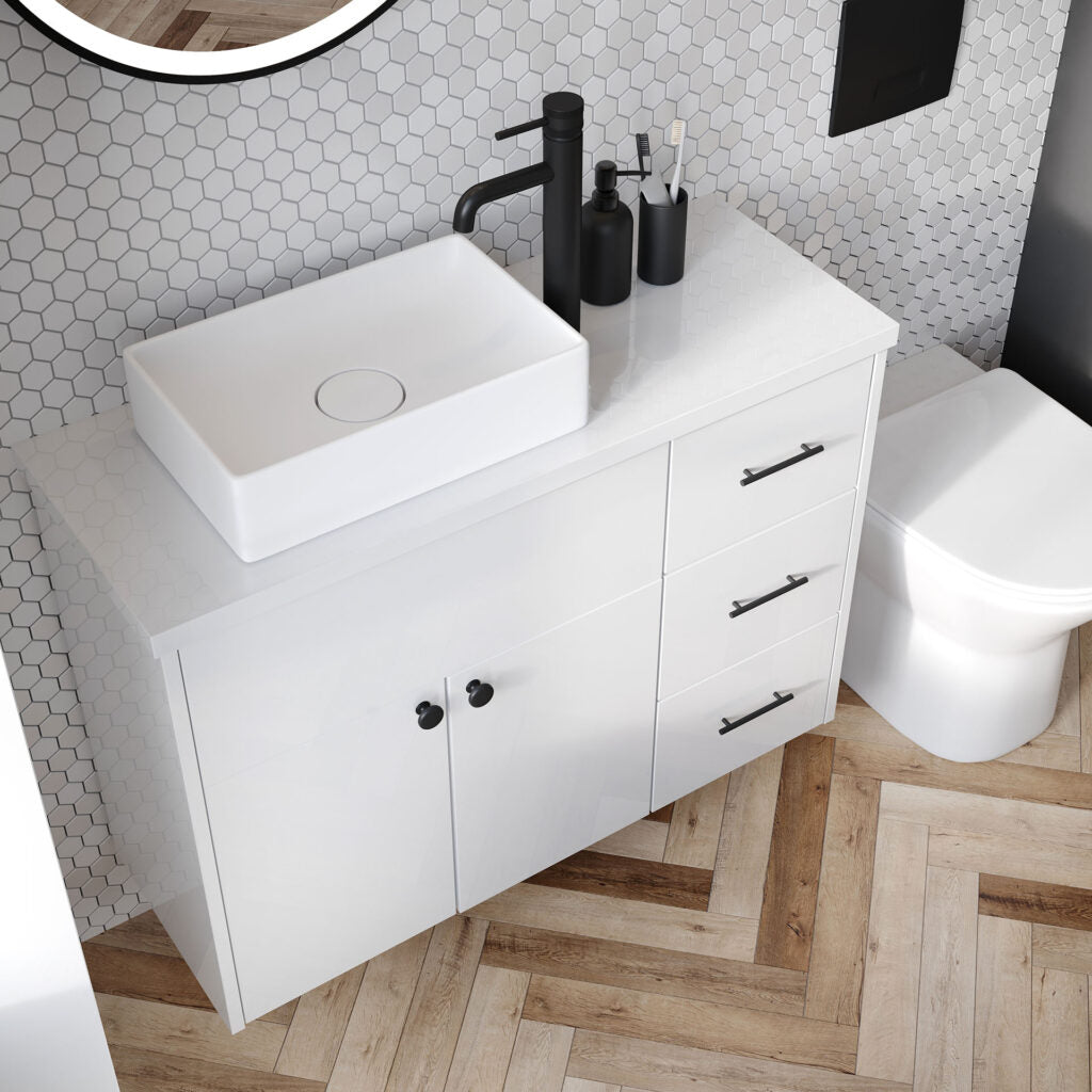 Scudo Stance 500mm x 360mm x 110mm Countertop Basin - White