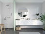 Fibo contemporary white silk 60x60cm tile effect pk 2, Fibo Panels,  Plywood Wet Wall Panels, 1