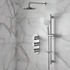carlo round shower pack two outlet with riser overhead kit, Alessio, Mixer Showers, Shower Valves, Showers, 1