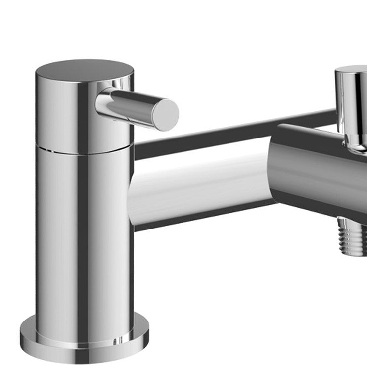 Lanzo Chrome Bath Filler Tap with Shower Mixer Kit