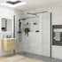 rosa 900mm black profile wetroom panel 500mm side panel, Alessio, black, Shower Enclosures, Walk In Shower Enclosures, 1