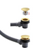 Sprung Bath Waste And Overflow - Brushed Brass