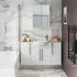 zaira 500mm mirrored unit white gloss, Alessio, Mirror Bathroom Cabinets, Mirrors, 1