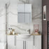 zaira 500mm mirrored unit white gloss, Alessio, Mirror Bathroom Cabinets, Mirrors, 3