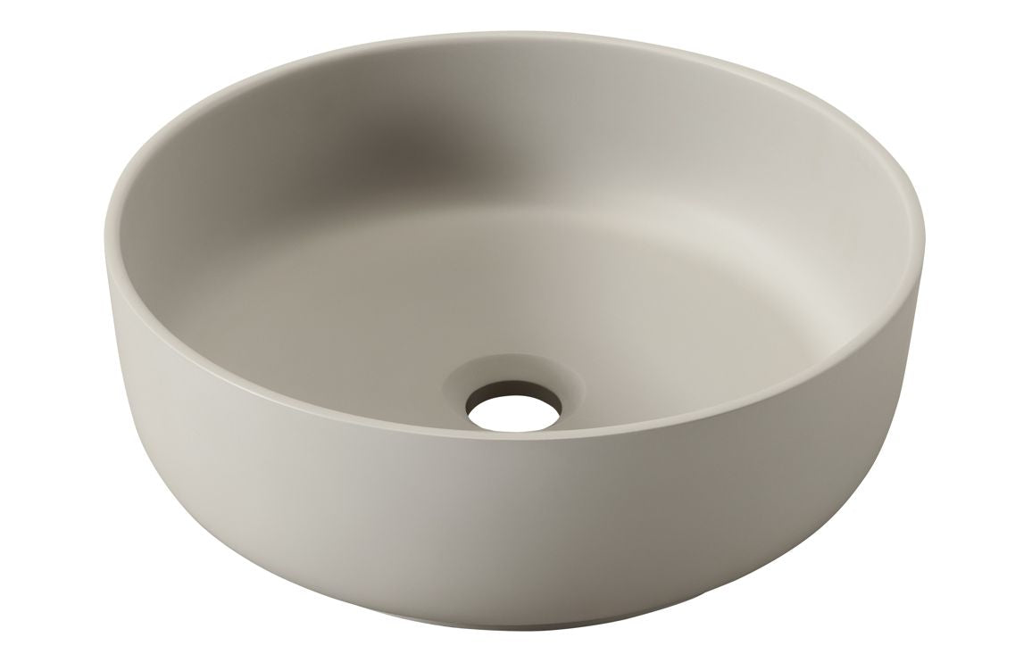 Abode Cava 375mm Round Basin - Pebble Grey