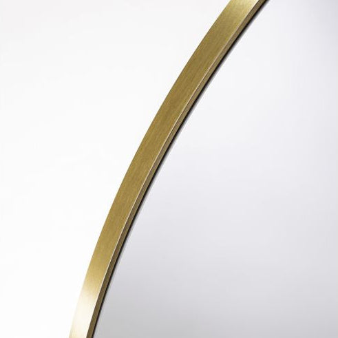 Abode Mayar 600mm Round LED Mirror - Brushed Brass