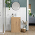 aida 500mm floor standing vanity unit seville oak chrome handle, Alessio, Sink Vanity Unit, Basin Unit, 1