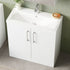 Arno Gloss White 800mm Floor Standing 2 Door Vanity & Mid Edge Basin