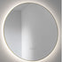 Round brushed brass illuminated bathroom wall mirror led