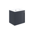 aida 500mm wall hung vanity unit matt indigo blue black handle, Alessio, Wall Hung Vanity Unit, 3