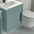 aida 500mm wall hung vanity unit sea green black handle, Alessio, Wall Hung Vanity Unit, 2